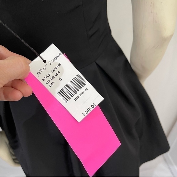 Betsey Johnson Strapless Pink Tulle Black Dress Size 6 NWT - Picture 5 of 10